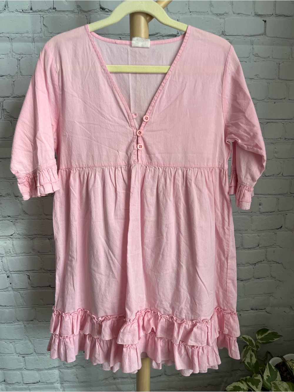 ⭐️⭐️ PICK 5 / $20 Girl's Light Pink Buttoned V-Neck Swim Cover Up Dress 6/6X